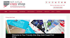 Desktop Screenshot of notjustacopyshop.com